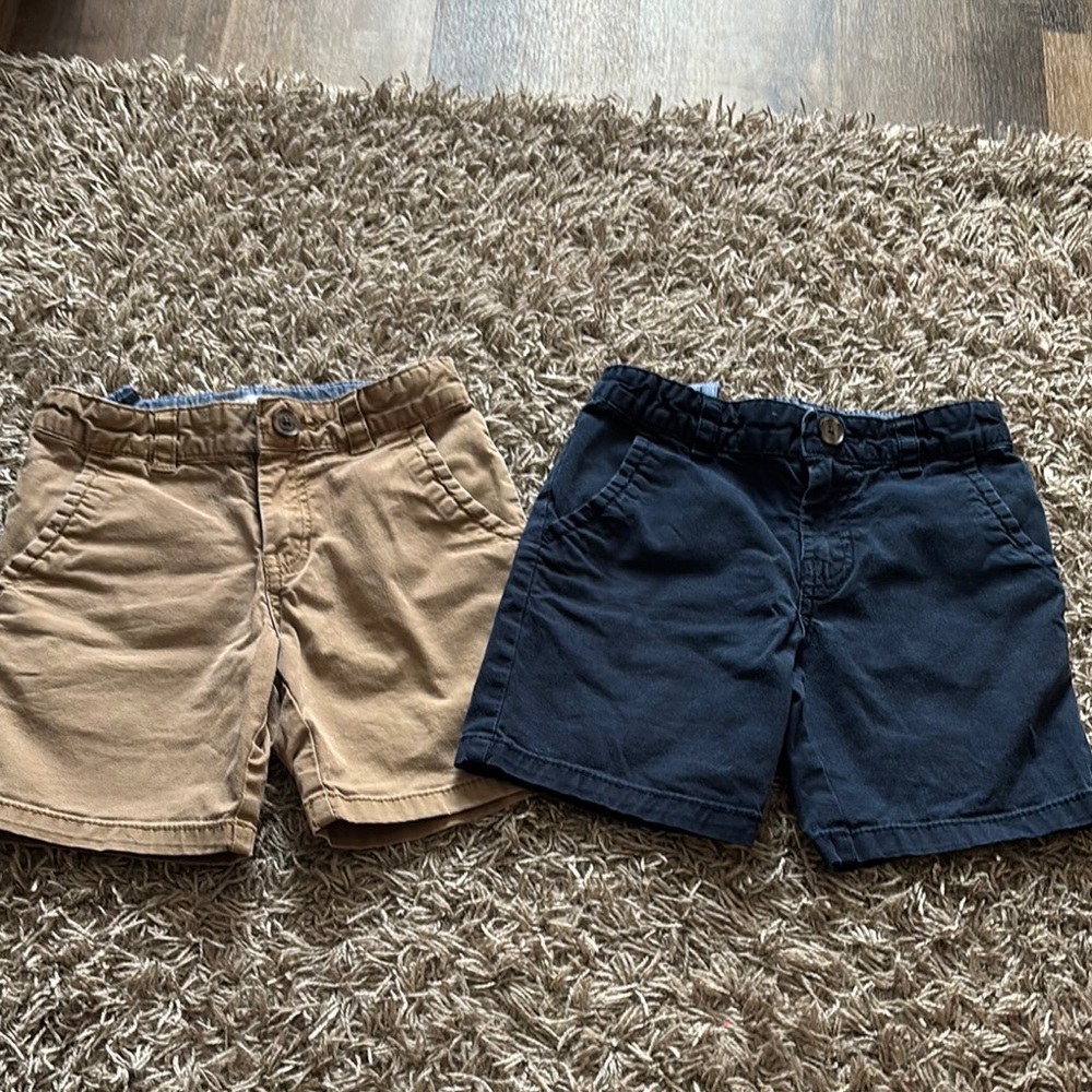 Kids Tan and Navy Shorts Set